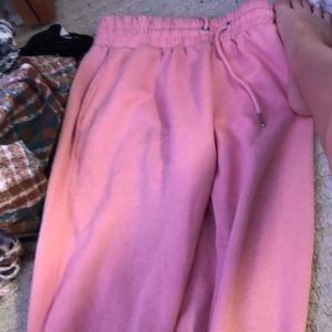 Pink sweatpants